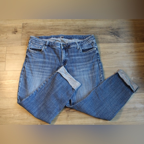 Kut from the Kloth Denim - Kut from the Kloth Size 16W Ankle Straight Leg Jeans Cuffed Hem Raw Edge Women’s